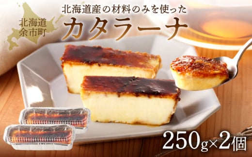 カタラーナ北海道産 2個入 合計500g クレームブリュレより濃厚 お取り寄せスイーツ スイーツギフト 余市産カタラーナ_Y095-0006