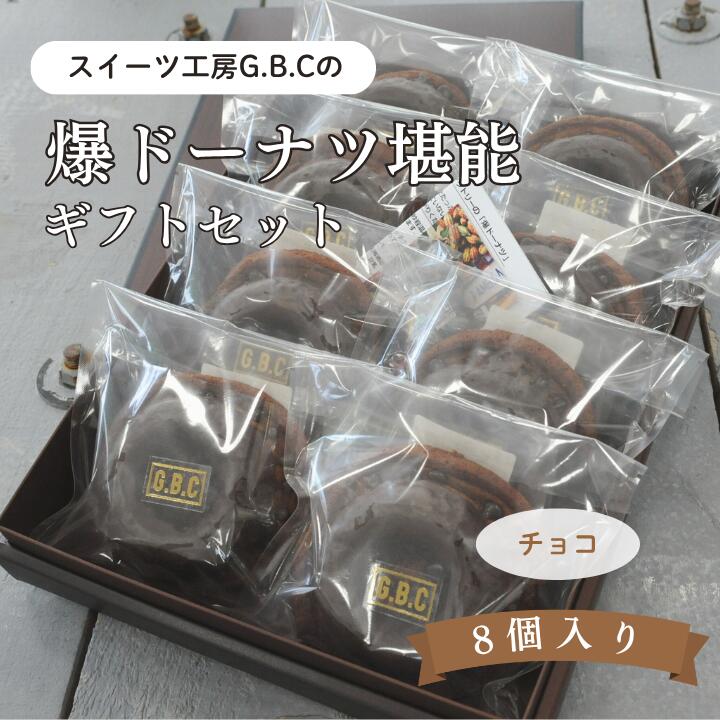 【ふるさと納税】爆ドーナツ堪能ギフトセット チョコ　プレーン　8個 ふるさと納税 送料無料 【四国中央市 紙のまち 日本一】