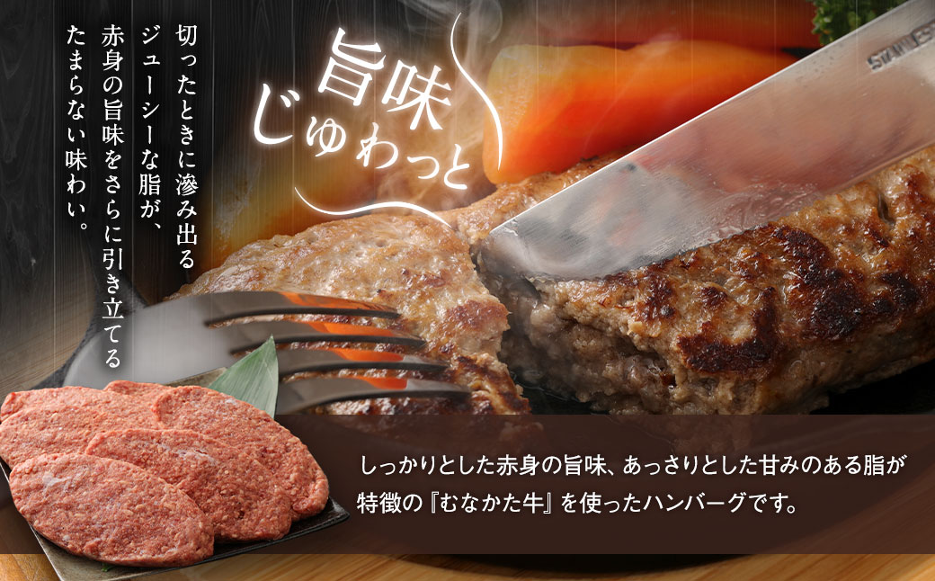 むなかた牛 ハンバーグ 150g×6個 計900g（L'HOTEL GREGE 総料理長監修 むなかたステーキソース付き）【すすき牧場】_HA0139