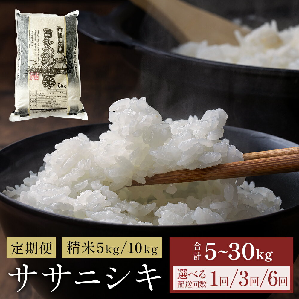 【ふるさと納税】米 令和7年産 ササニシキ 精米 5kg - 30kg 単品 or 定期便 こめ コメ お米 ご飯 白米 ささにしき ご飯 白米 ささにしき 定期便 3回 6回