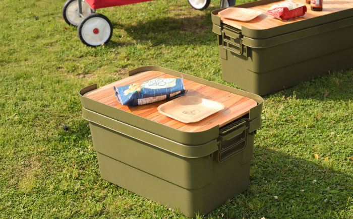 DIY風テーブルトップ単体　アウトドア収納ケース　Sサイズ用　2個セット / キャンプ ボックス 収納 アウトドア / 恵那市 / 東谷株式会社 明智流通センター [AUAD100]