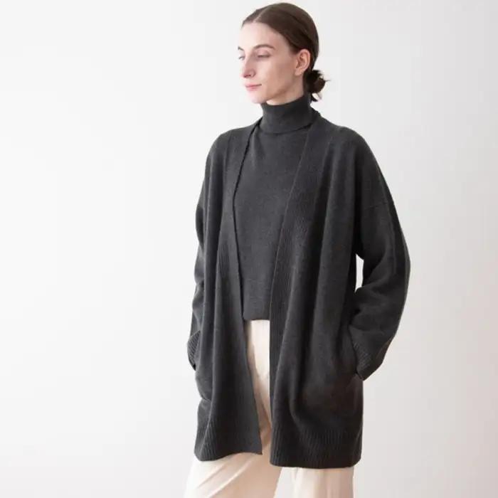 【期間限定(～8/31) エシカルプライス 】【 UTO カシミヤ 】レディース ベビーカシミヤ 100% ボックスシルエット カーディガン 岩手県 北上市 Y0058R0805 ユーティーオー カシ