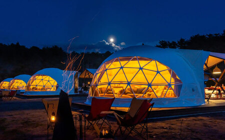 根の上アウトドアパーク恵那 保古グランピングご利用券 ＜15,000円分＞/ グランピング アウトドア キャンプ 焚き火 チケット 根の上 高原 / 恵那市 / 国民宿舎恵那山荘[AUDR002]