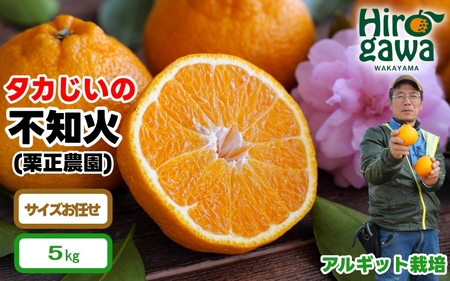 タカじいの 不知火 ( しらぬい ） 5kg / デコポン 甘い 和歌山 有田 柑橘 ※3月上旬〜3月下旬に順次発送 【krs010-r-5】