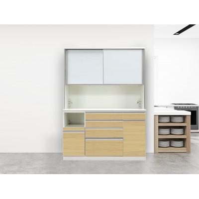 ふるさと納税 大川市 シュシュ 幅150cm カラー・高さが選べるハイタイプキッチンボード　ホワイト/ナチュラル/ブラウン |  | 01