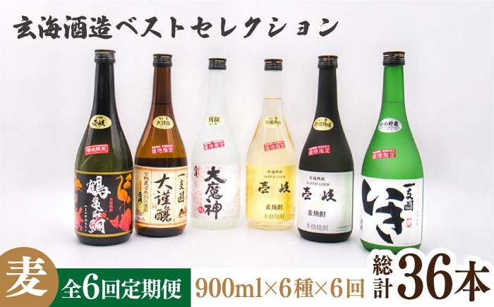 【全6回定期便】玄海酒造ベストセレクション 720ml 6本入りセット [JDB289] 204000 204000円