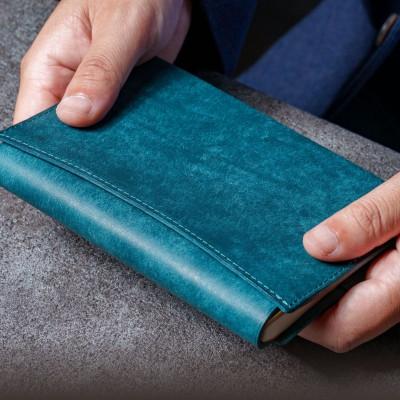 ふるさと納税 東村山市 【文庫サイズ】本革ブックカバー/イタリアンレザー「プエブロ」(ブラック(黒)) |  | 01