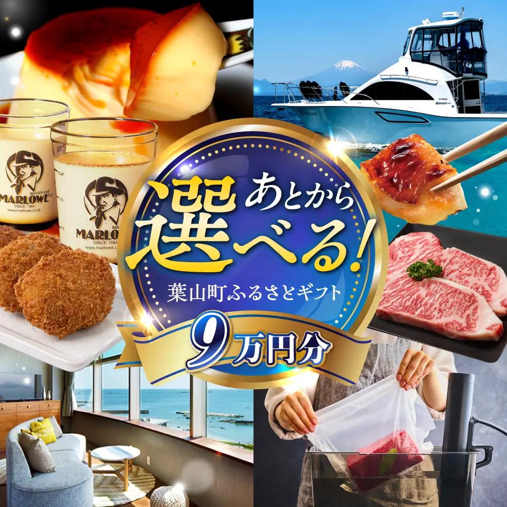 【あとから選べる】葉山町ふるさとギフト 9万円分 牛肉 葉山牛 プリン スイーツ 宿泊券 旅行 定期便 神奈川 葉山[ASZU005]