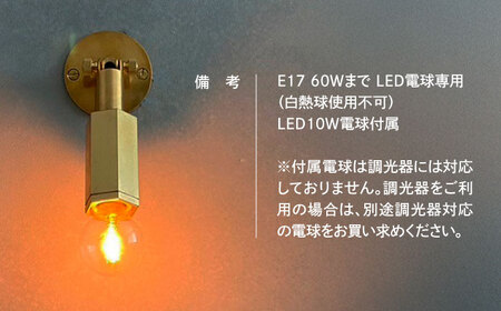 CTSH LIGHT. Mjuk ミューク ＜HEXAGON E17＞ 壁付け ブラケットライト 瑞浪市 / ジオニック 照明器具 ソケット 真鍮 ゴールド[AZBQ132]