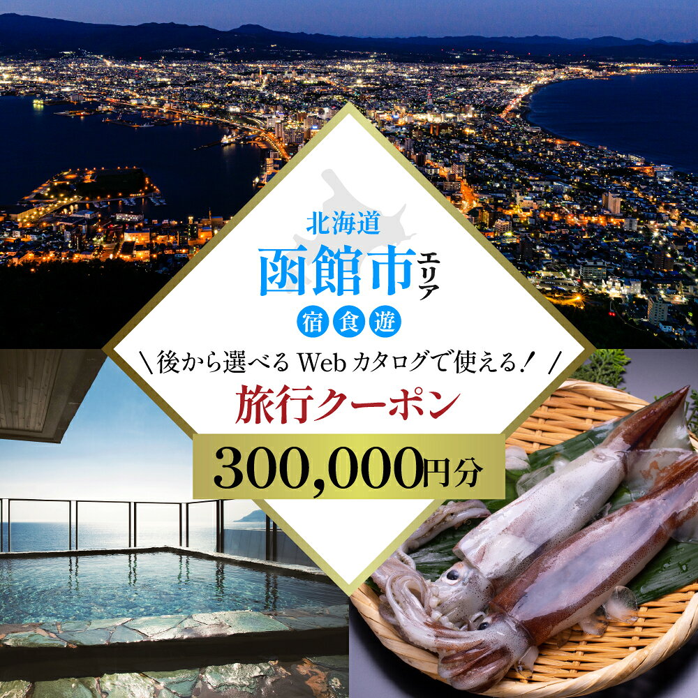 【ふるさと納税】【北海道ツアー】北海道 函館市 旅行クーポン 300,000円分 温泉 観光 旅行 ホテル 旅館 老舗 高級 トラベル チケット 家族 カップル 宿泊 予約 おすすめ 父の日 母の日 旅行券 宿泊券