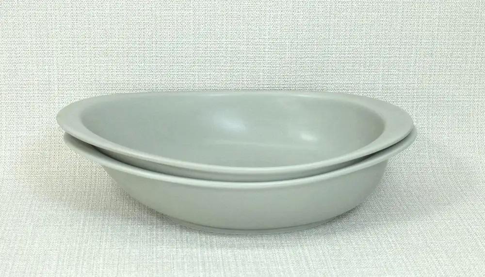 【波佐見焼】 22.5×14×5.5cm楕円オーブン鉢2個組GRL【西海陶器】2 37660｜波佐見焼 陶器