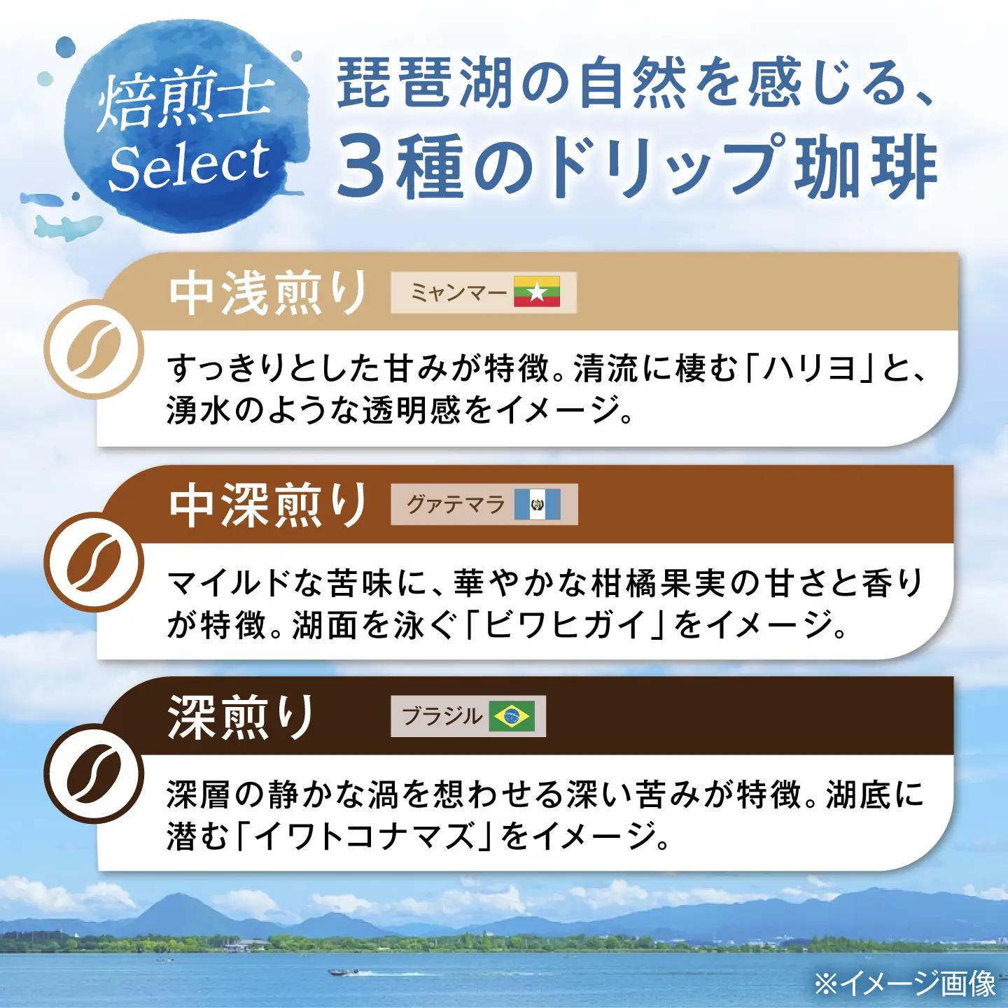 ドリップコーヒー 琵琶湖いきもの珈琲 1セット[AQDM007]ドリップコーヒー