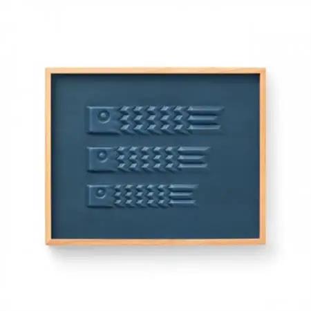 colm 鯉のぼり ブルー「本革を立体成型してつくった現代のインテリアに馴染む鯉のぼり」【1501302】