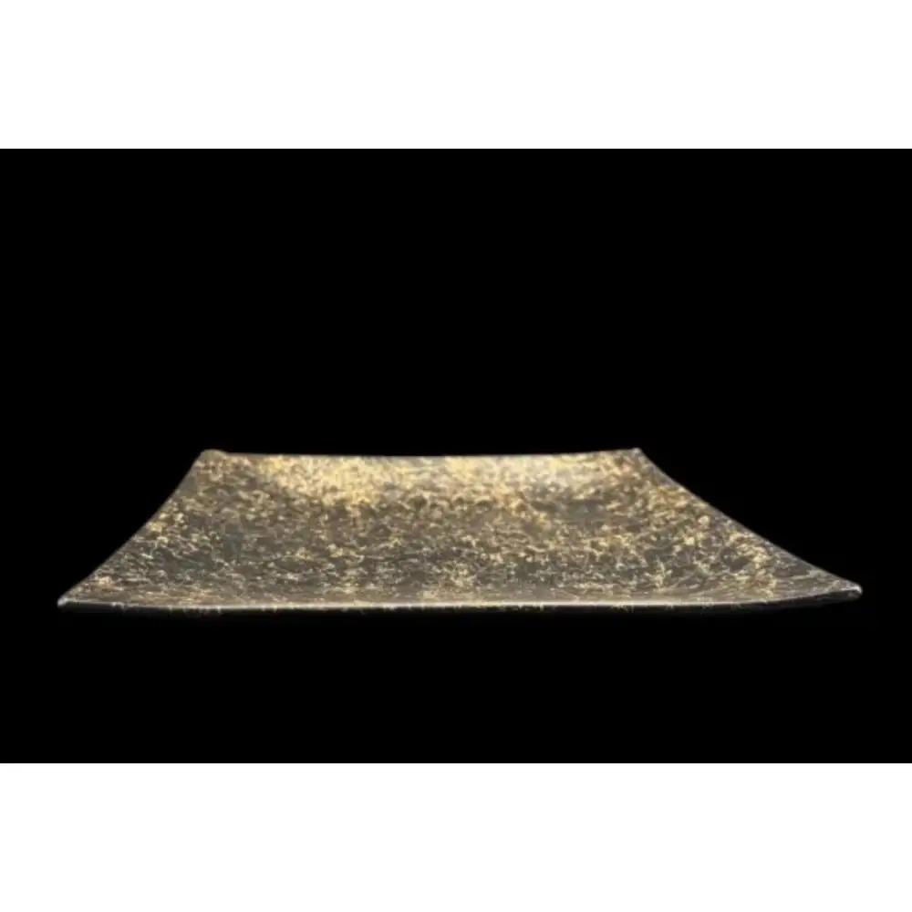 波スクエアプレート L 乱糸(マット仕上げ)漆黒［NF125］