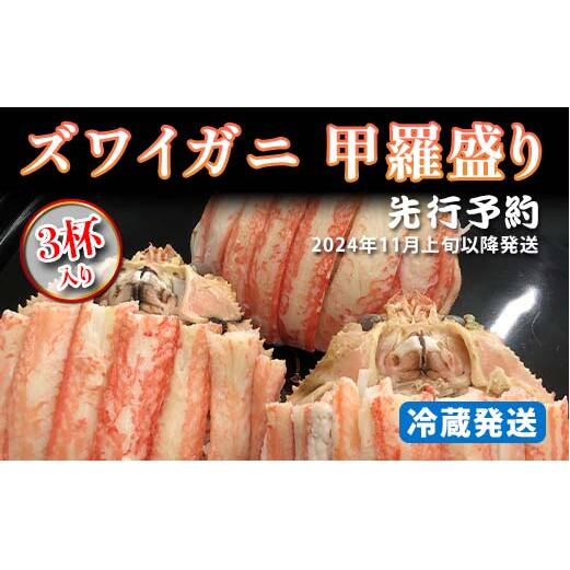 ズワイガニ 甲羅盛り 3杯入 2024年11月上旬以降発送 身出し 甲羅盛 ズワイガニ ずわいがに カニ かに 蟹 茹で むき身 先行予約 予約 冷蔵発送 ギフト グルメ 海の幸 海産物 食品 F6P-1391