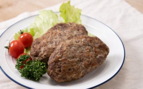 【冷凍】肉屋が作った富士湧水ポークと和牛 合挽ハンバーグ 約130g×8個