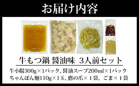 牛もつ鍋 醤油味 3人前（3人前×1セット）
