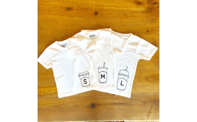 3人兄弟姉妹でおそろい/コーヒーカップ S×M×L プリント/ Tシャツ3枚組ギフトセット【出産祝い・誕生日・ギフト・プレゼント】（80cm×120cm×140cm）
