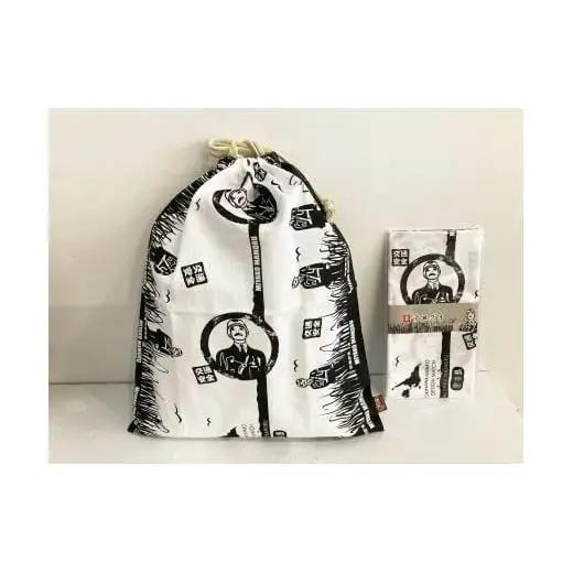 HF010　てぬぐい＋巾着セット【まもるくん】
