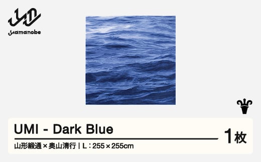 【山形緞通×奥山清行】 『UMI』 Dark Blue (L) 高級 カーペット 絨毯 じゅうたん インテリア ラグ おしゃれ オシャレ お洒落 oc-louml