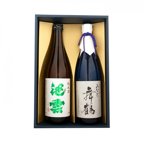 飲み比べセットＪＭ３０　（純米酒池雲720ml、純米吟醸みなと舞鶴720ml）