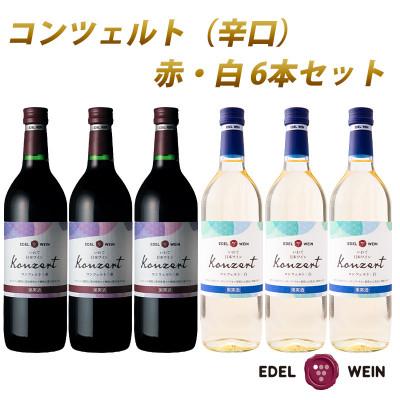 ふるさと納税 花巻市 エーデルワイン コンツェルト辛口 赤・白6本セット