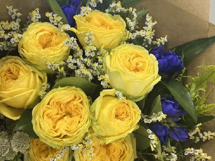 (1410)お花の定期便 バラ花束 毎月発送 全3回 藤野バラ園 フルール縁 花 長門市