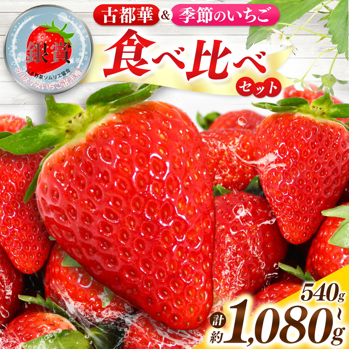【ふるさと納税】 「古都華」＆「季節のいちご」食べ比べ セット 約 540g ～ 約 1080g いちご イチゴ | フルーツ くだもの 果物 ことか コトカ 古都華 奈良県 五條市