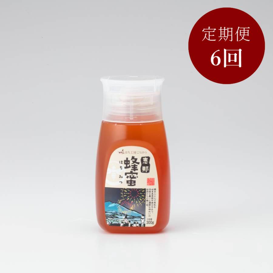 毎月届く【6ヵ月定期便】＜はち工房こうけつ＞恵那「栗」蜂蜜300ｇ