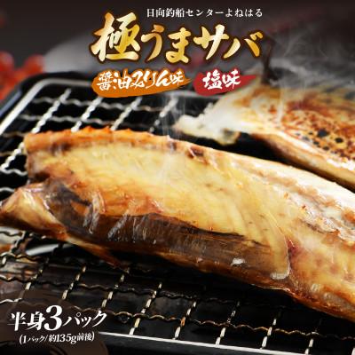 ふるさと納税 美浜町 【のし付き】極うまサバ《塩味&amp;醤油みりん味》半身3パック