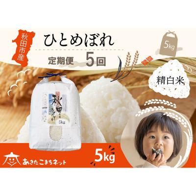 ふるさと納税 秋田市 《定期便5ヶ月》秋田市産ひとめぼれ 5kg|15_akn-gg0505h