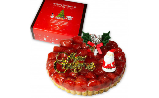 【着日指定可】クリスマスケーキ 苺 のコンポート タルトケーキ 5号 直径16cm 4人～6人分 530g 【クリスマス飾り付】 スイーツ ギフト いちご | デザート ケーキ お菓子 洋菓子 冷凍 着日指定 お誕生日 誕生日 ギフト お祝い 愛媛県 松山市