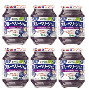 ジャム　カンピー 700ｇ ブルーベリージャム 1ケース(6本入) 詰め合わせ セット ジャム ジャム フルーツ ギフト 果物 詰め合わせ 瓶入り 朝食に カンピー　大容量ジャム