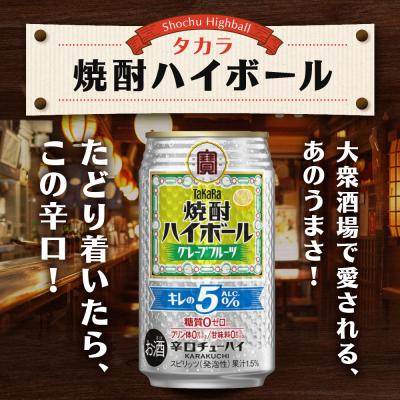ふるさと納税 京都市 【タカラ】焼酎ハイボール「キレの5%」＜グレープフルーツ＞ 350ml×24本|焼酎 酎ハイ |  | 03