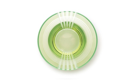 浅草切子 KANA KURITA「ギンガムオールド」化粧箱入り (カラー：グリーン)