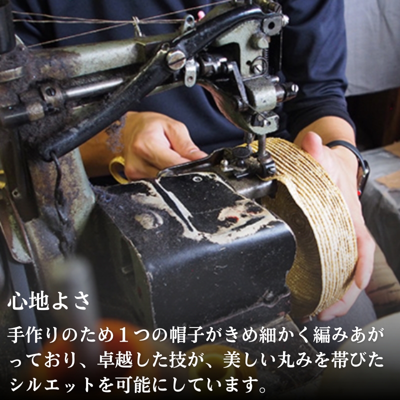 【藤巻百貨店×丸高製帽所】麦わら 中折れ帽 (ネイビー) ファッション小物 帽子