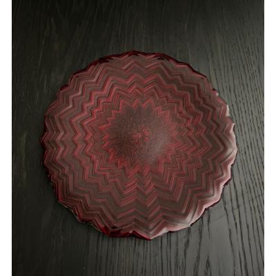 ふるさと納税 海南市 スパークルプレート290　溜塗赤溜　1枚