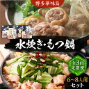 【ふるさと納税】【全3回定期便】博多華味鳥 水炊き＆もつ鍋 セット 6~8人前 《豊前市》【トリゼンフーズ】博多 福岡 鍋 鶏 水たき みずたき もつ もつ鍋[VAC018] 63000 63000円