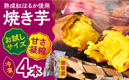【お試し】【ねっとり甘い熟成サツマイモ】冷凍焼き芋（紅はるか） 4本(S?M) / さつまいも やき芋 冷凍 小分け 個包装 冷やし焼き芋 / 南島原市 / 池田海陸物産 [SEW005]