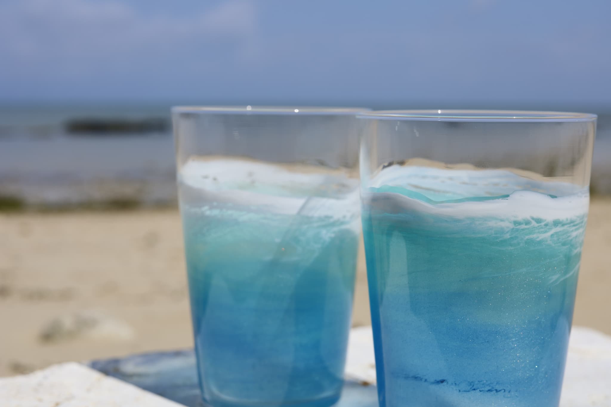 【ふるさと納税】＜選べる個数＞波アートグラス 400ml (単品/ペア)