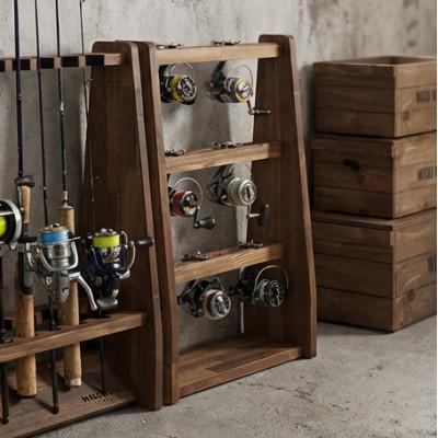 ふるさと納税 横手市 WOOD WORKS リールスタンドBタイプ/Mサイズ【本体カラー:ブラウン】 |  | 01