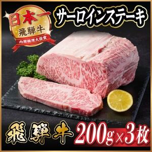 飛騨牛　サーロインステーキ約600g【配送不可地域：離島】【1530716】