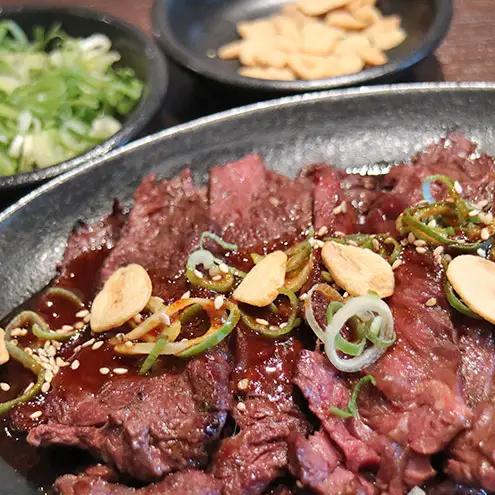 【6か月定期便】アメリカ産タレ漬け牛ハラミ 300g×２ | 牛肉 焼肉 焼き肉 アウトドア BBQ
