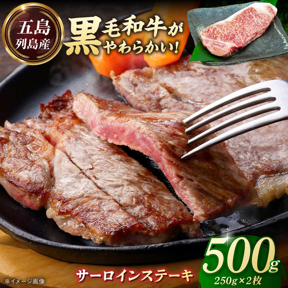 【ふるさと納税】五島列島産 黒毛和牛 サーロインステーキ 250g×2枚 五島市/山口Farm[PGJ017]