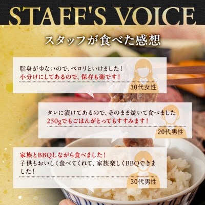 国産 特製たれ漬 牛ハラミサガリ 250g×3パック【配送不可地域：離島】