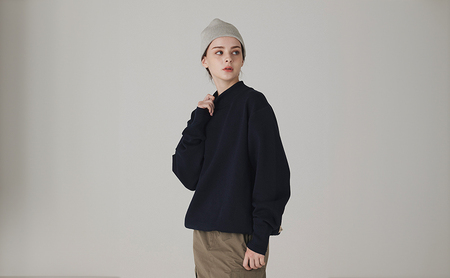 ニット アンユースレス モックネックスニット 服 洋服 ファッション 耐久性 上品 コーマ糸 無撚糸コットン 洗濯可能 墨田区 東京都 オフ/XL規