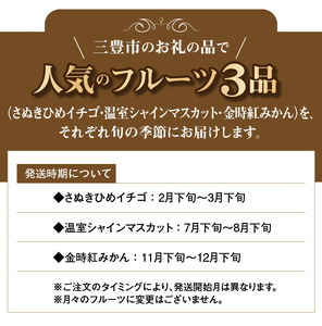 三豊市産 人気の厳選フルーツ定期便（年3回）_M02-0134