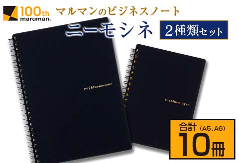 マルマン ビジネス ノート ブランド ニーモシネ 2種類セット A5 A6 合計10冊 筆記用紙 メモ帳 ビジネス スケジュール帳 日用品 学校 進学 事務用品 お絵描き 勉強 便利 スケッチ イラスト 議事録 記録 人気 おすすめ ロングセラー 宮崎県 日南市 送料無料 老舗メーカ日南市マルマン_BD91-24