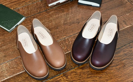 レディース 本革 みやこスリッポン KOTOKA（ことか）レザー 古都 奈良 No.KTO-7385カフェ 23.5cm