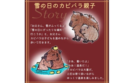 おはなし靴下 ギフトボックス カピバラ キッズ ネイビー